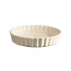Emile Henry NATURAL CHIC Ceramiczna Forma do Tarty 28 cm Kremowa